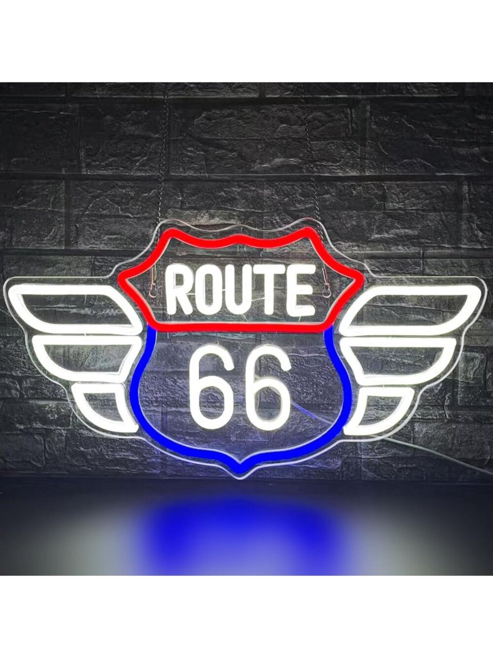 Route 66 Neon Sign Vintage Route 66 Dimmable High Way Road Sign LED Neon Sign